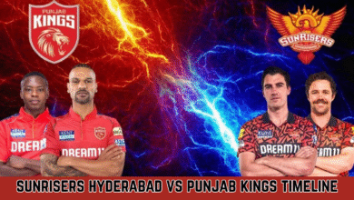 sunrisers hyderabad vs punjab kings timeline